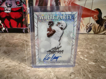 Kewan Lacy 2026 Leaf Autograph Collection Football White Party Shimmer /4
