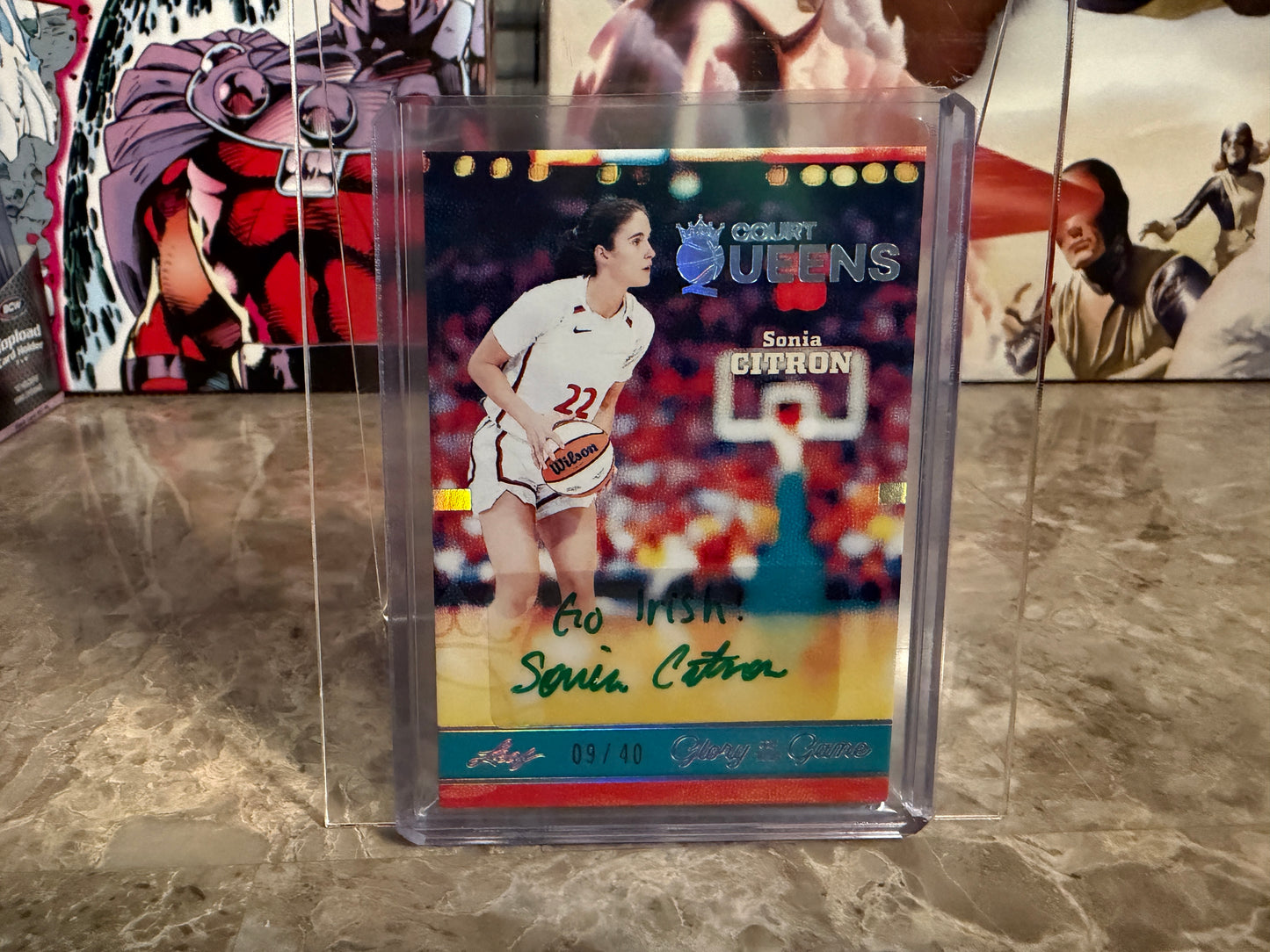 Sonja Citron 2025 Leaf Glory of the Game Basketball Court Queens Auto Silver /40