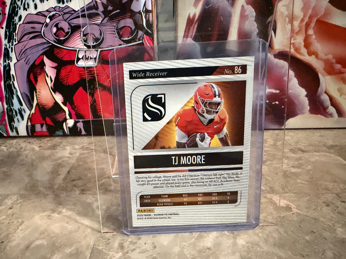 TJ Moore 2025 Panini Silhouette Football Base Silver /149 #86