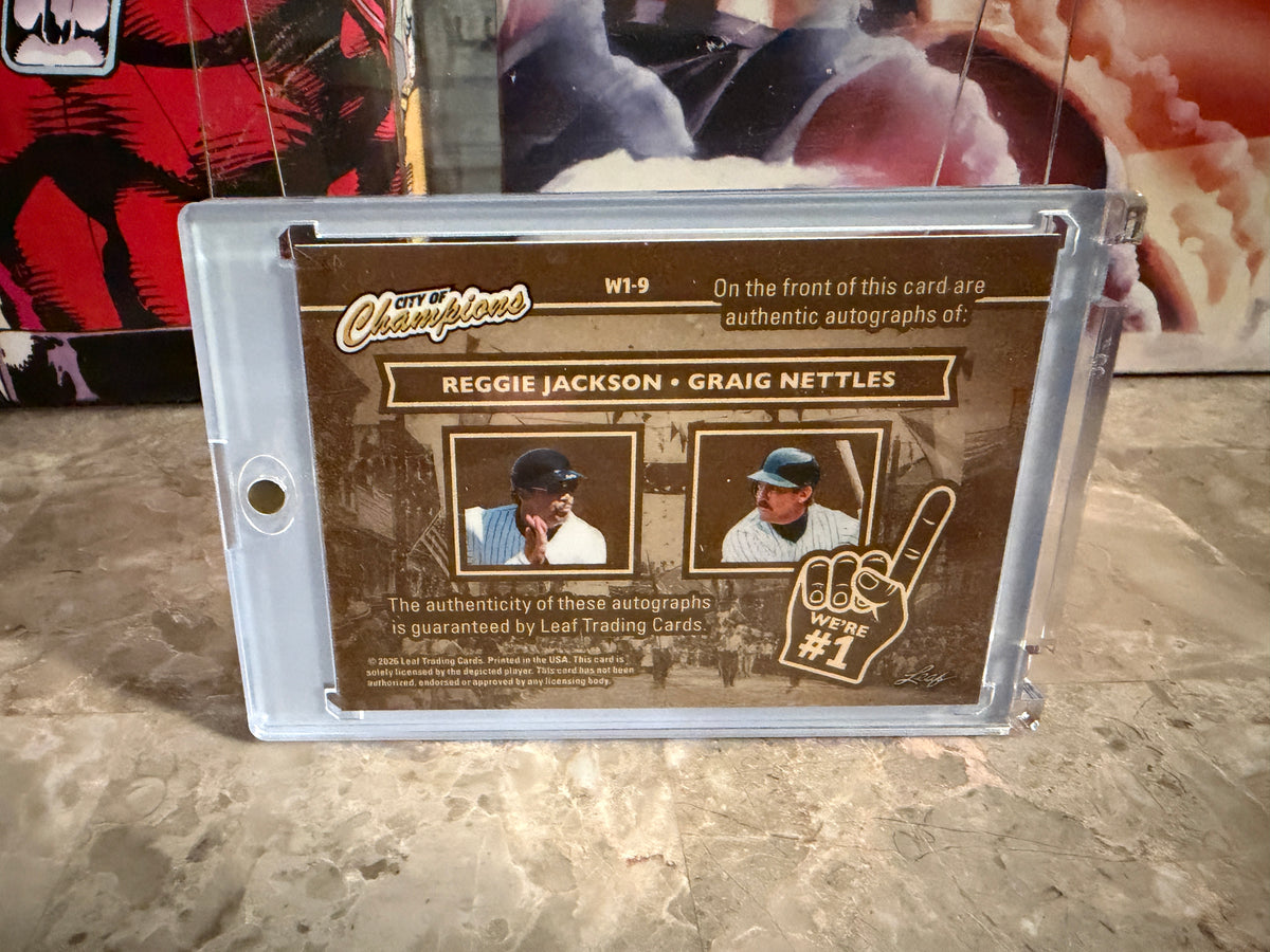 Reggie Jackson Craig Nettles 2026 Leaf City of Champions We’re #1 Dual Auto /8