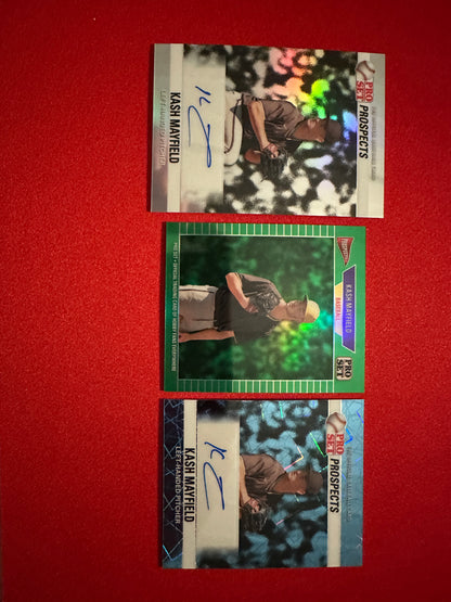 Kash Mayfield 2026 Leaf Pro Set 1/1 Platinum Lazer Mini AUTO Green /3 & /20 LOT