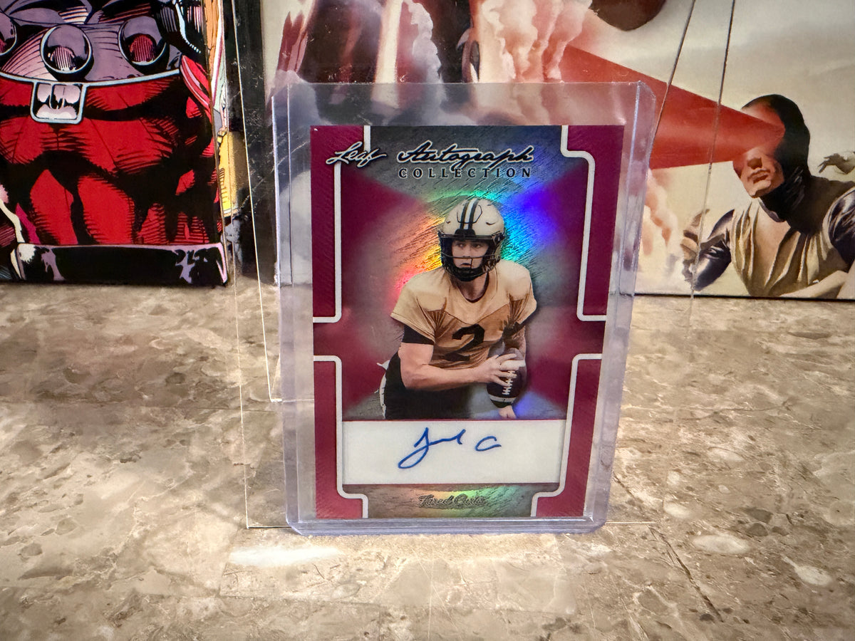Jared Curtis 2026 Leaf Autograph Collection Football Base Auto Pink 1/3 Bookend