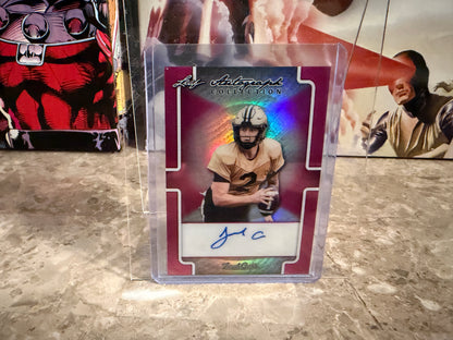 Jared Curtis 2026 Leaf Autograph Collection Football Base Auto Pink 1/3 Bookend
