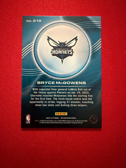 Bryce McGowens 2022-23 Panini Recon RC /17 Orange Swirl #219