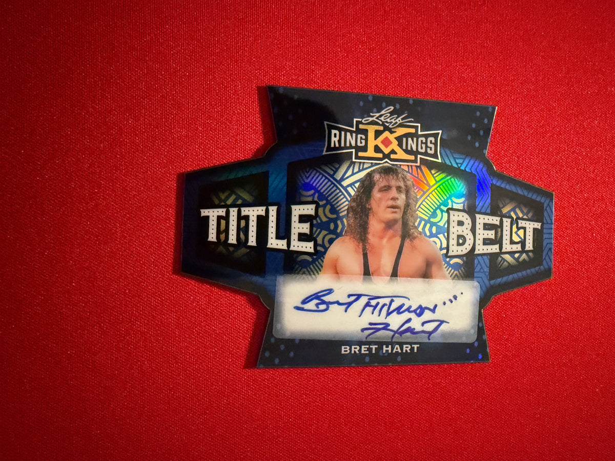 Brett Hitman Hart 2026 Leaf Metal Ring Kings Title Belt Auto Blue /5