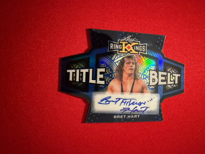 Brett Hitman Hart 2026 Leaf Metal Ring Kings Title Belt Auto Blue /5