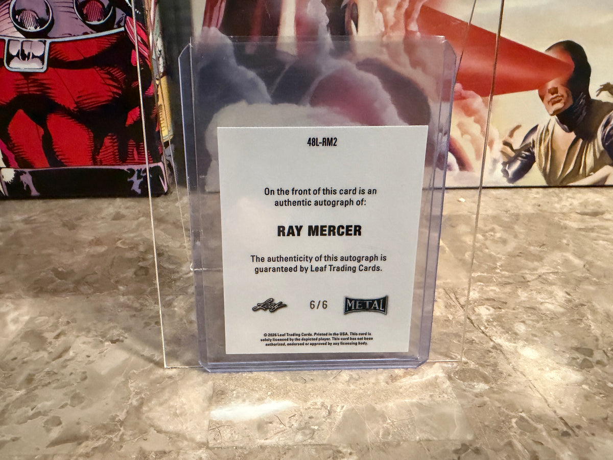 Ray Mercer 2026 Leaf Metal Ring Kings 1948 Auto Pink 6/6 Bookend