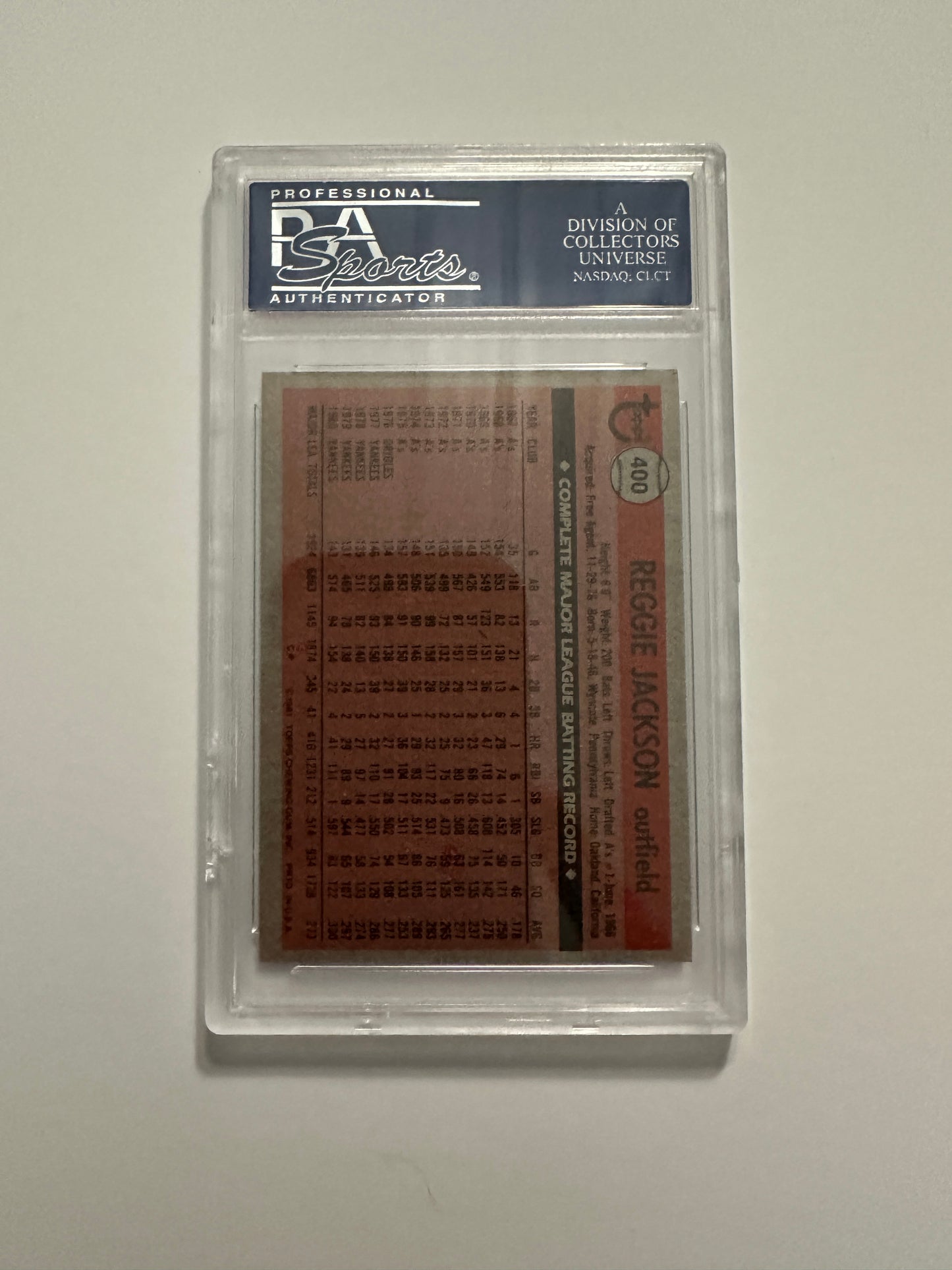 Reggie Jackson #400 PSA Graded NM-MT 8 (OC) (1981 Topps)