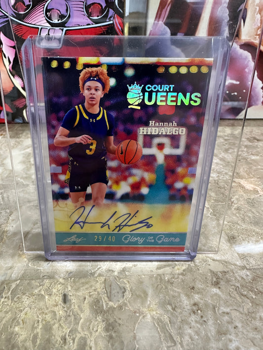 2025 Leaf Glory of the Game Hannah Hidalgo COURT QUEENS /40 Autograph Notre Dame