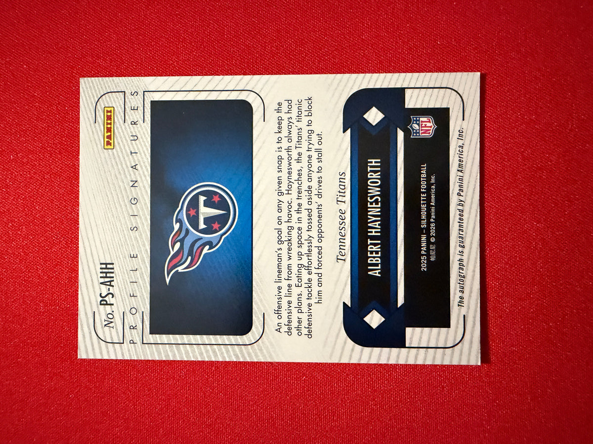 Albert Haynesworth 2025 Panini Silhouette Football Profile Signatures /199