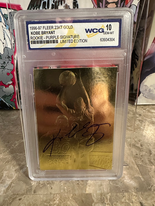 Kobe Bryant WCG 10 Gem Mint (1996-97 Fleer) - Rookie Purple Signature