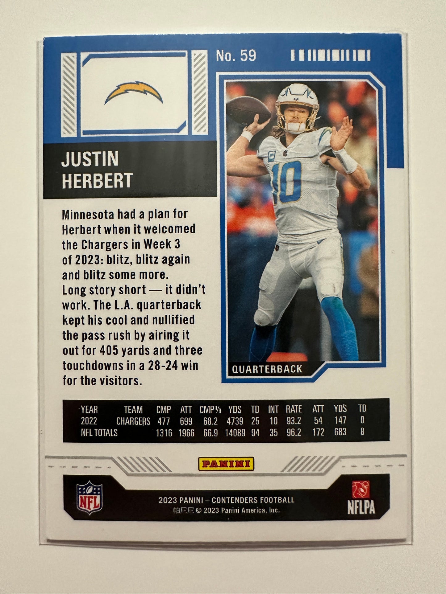 2023 Justin Herbert Card Lot - Prizmatic/Hype/Optic (2023 Panini)