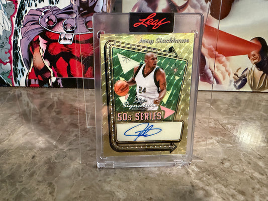 Jerry Stackhouse 2026 Leaf Signature Series 50s Auto Super Gold Prismatic 1/1