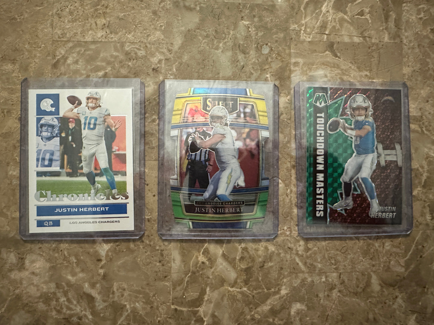 2021 Justin Herbert Card Lot - Die-Cut/Mosaic (2021 Panini)