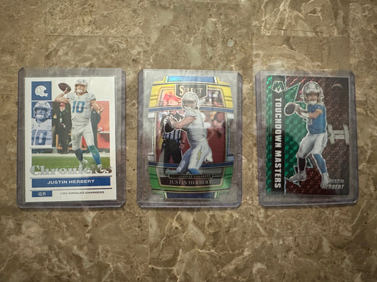 2021 Justin Herbert Card Lot - Die-Cut/Mosaic (2021 Panini)