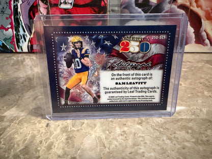 Sam Leavitt 2026 Leaf Autograph Collection Football America 250 Green Lava 1/1