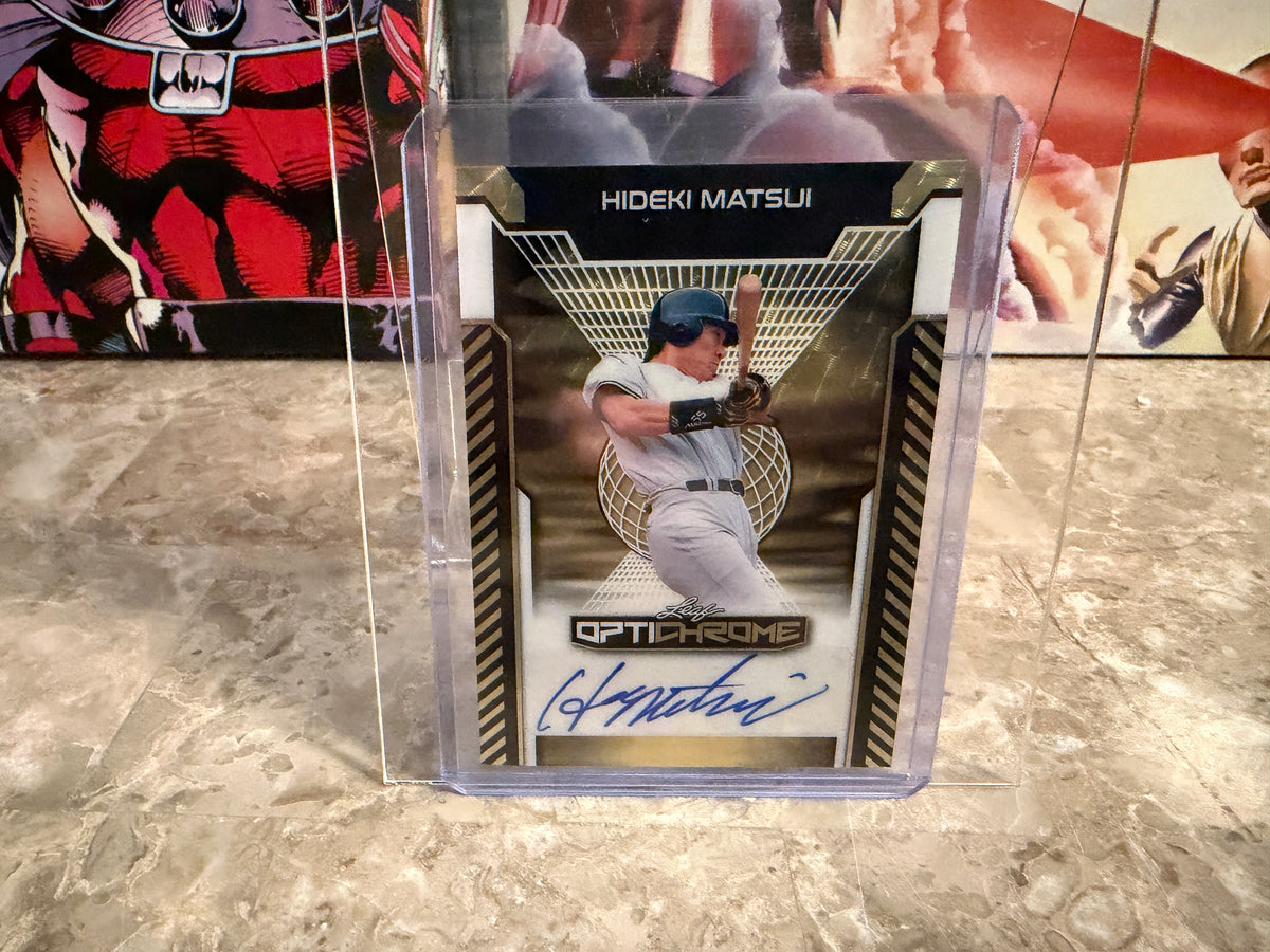 Hideki Matsui 2025 Leaf Optichrome Baseball Base Auto Gold Super Prismatic 1/1