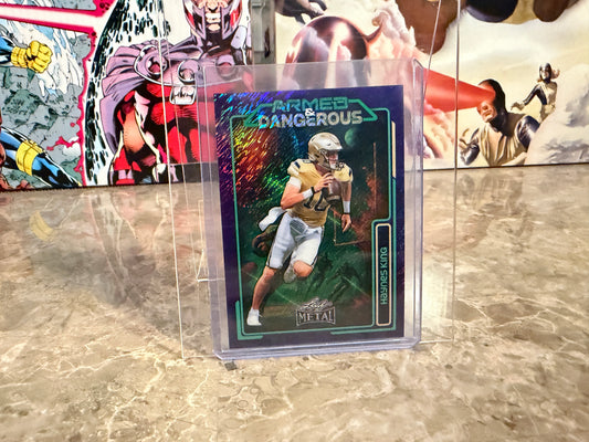 2026 Leaf Metal Football Haynes King Armed & Dangerous Purple Shimmer /7