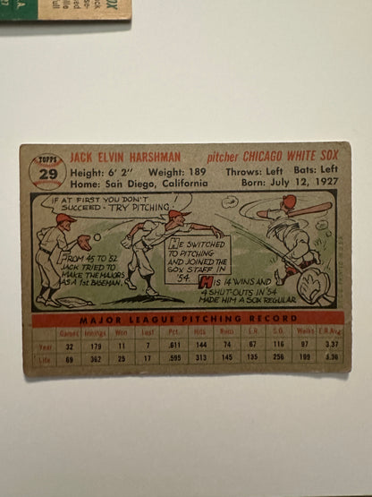 Jack Harshman #104,173,29 (1954,1955,1956 Topps) - Lower Grade