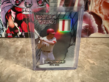 2025 Leaf Optichrome Pete Rose Game-Used Multicolor Relic Battle Worn 10/10