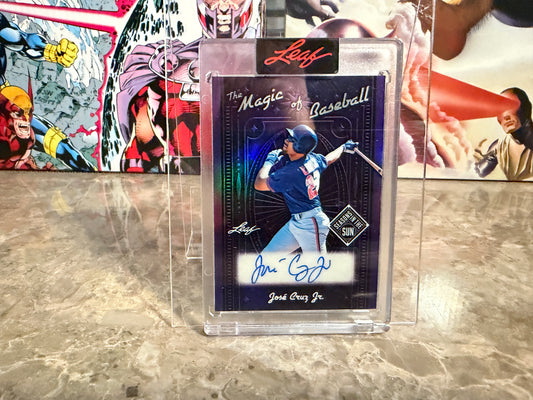 Jose Cruz Jr. 2026 Leaf Seasons In the Sun Magic of Baseball Auto /7