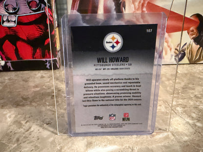 Will Howard 2025 Topps Signature Class Football Base Chrome On-Card Auto #107