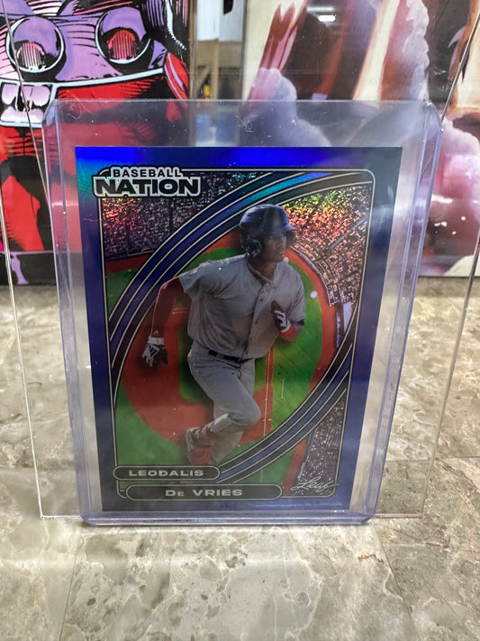 2026 Leaf Baseball Nation LEODALIS DE VRIES Blue Prismatic /49 Rare Prospect