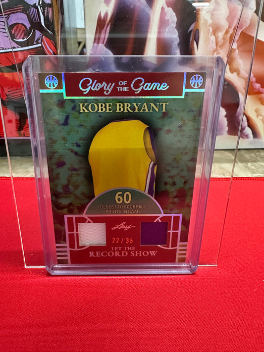 Kobe Bryant Dual Patch /35 2025 Leaf Glory of the Game Let the Record Show Lakers SP