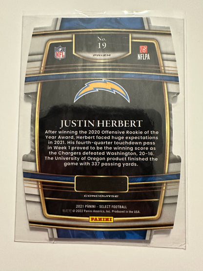 2021 Justin Herbert Card Lot - Die-Cut/Mosaic (2021 Panini)