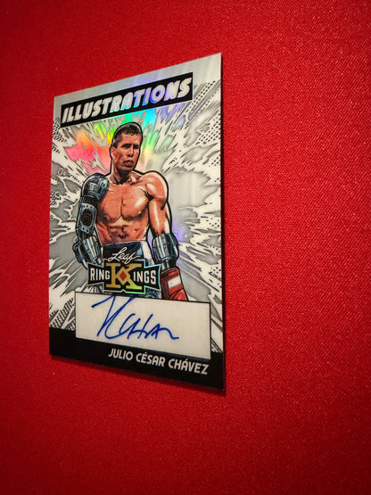 Julio Cesar Chavez 2026 Leaf Metal Ring Kings Illustrations Silver /10