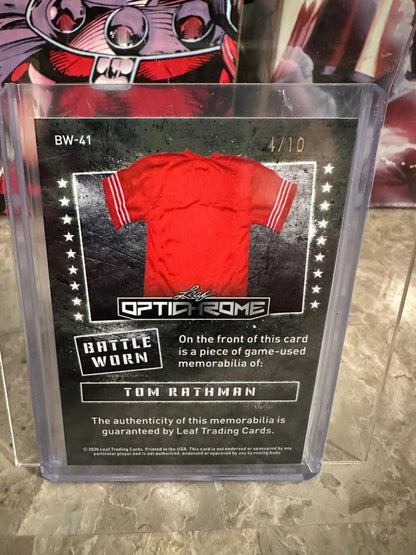 2026 Leaf Optichrome Tom Rathman BATTLE WORN PATCH /10 Silver Crystal 49ers