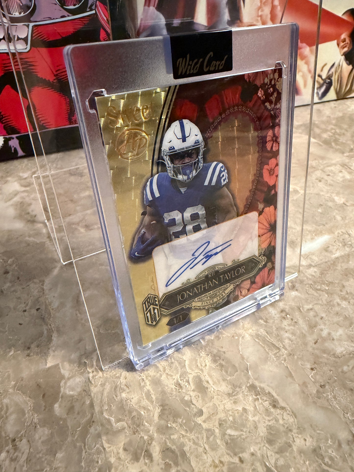 Jonathan Taylor 2026 Wild Card Sweet Wild Art Gold Vinyl True 1/1 Autograph