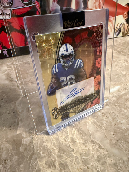 Jonathan Taylor 2026 Wild Card Sweet Wild Art Gold Vinyl True 1/1 Autograph
