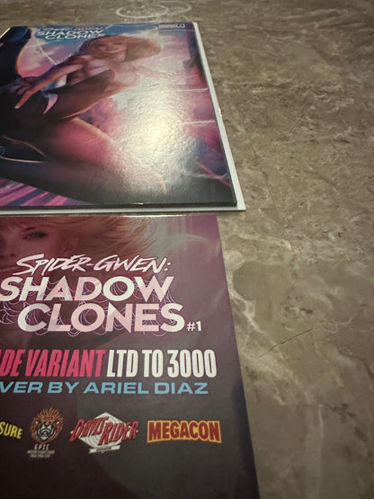 Spider-Gwen Shadow Clones #1 MegaCon Ariel Diaz Variant w/ COA VF (2023 Marvel)