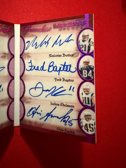 Gronkowski Bruschi Edelman Vrabel 2026 Leaf Ultimate Storybook Franchise 8 Auto