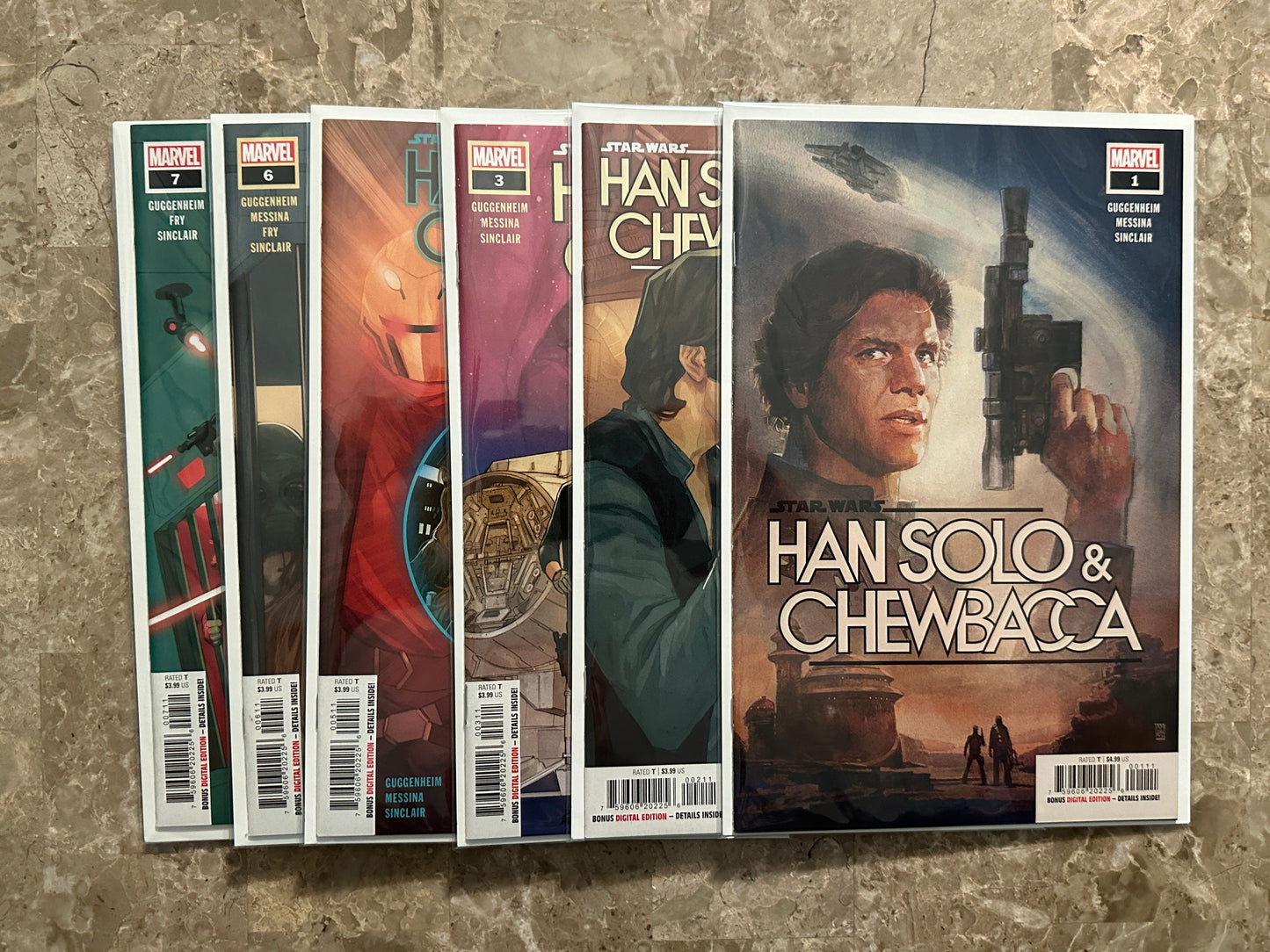 Star Wars Han Solo and Chewbacca #1-3,5-7 Starter Set NM (2022 Marvel)