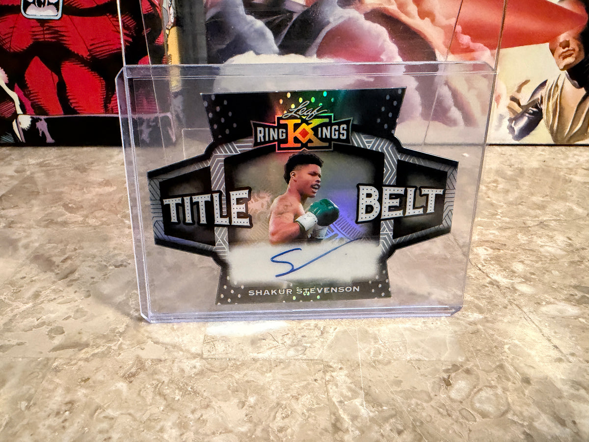 Shakur Stevenson 2026 Leaf Metal Ring Kings Title Belt Auto Silver /10