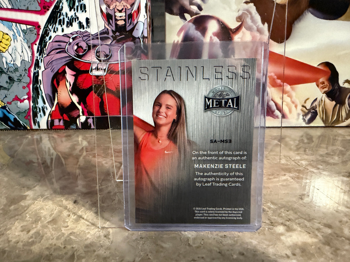 Makenzie Steele 2026 Leaf Metal Women Of Sport Stainless Auto Lava 1/1
