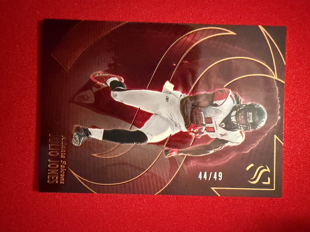 Julio Jones 2025 Panini Silhouette Jumbo Memorabilia /99 Base /49 2-Card Lot