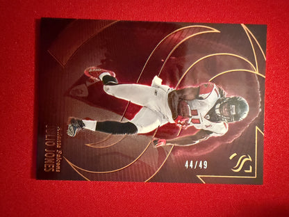 Julio Jones 2025 Panini Silhouette Jumbo Memorabilia /99 Base /49 2-Card Lot