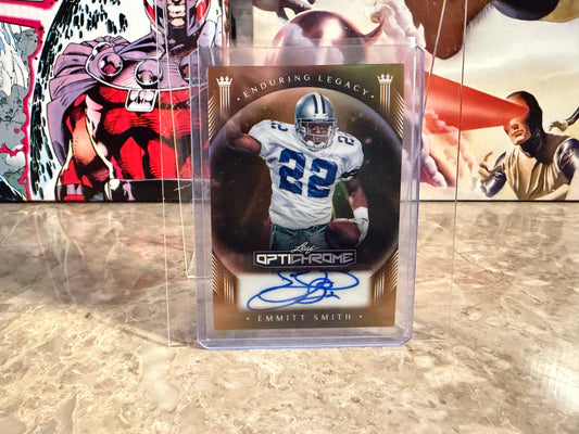Emmitt Smith 2026 Leaf Optichrome Football Enduring Legacy Auto Gold 1/1