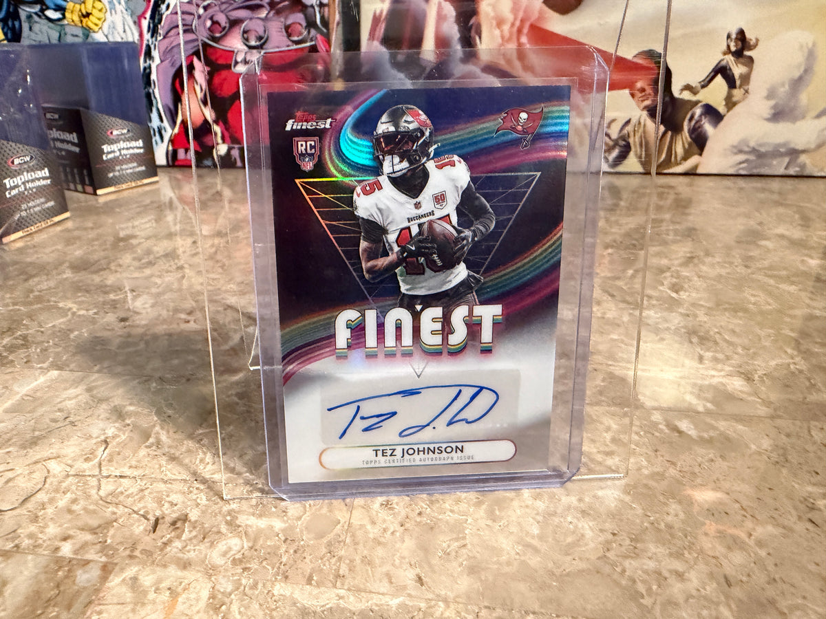 2025 Topps Finest Football Tez Johnson Rookie Finest Auto RFA-TZJ