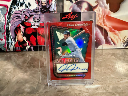 Chris Chambliss 2026 Leaf Signature Series 50s Series Auto Red Prismatic 1/1
