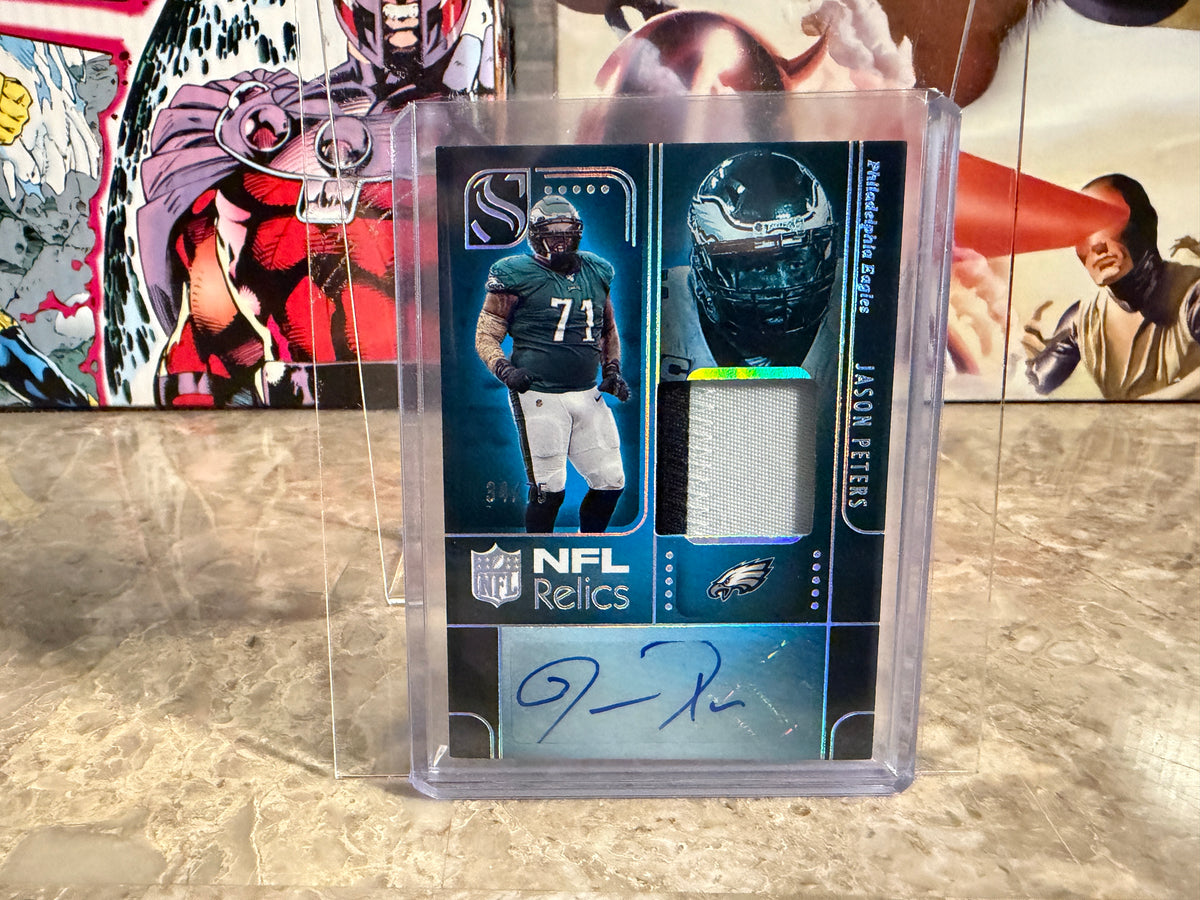 Jason Peters 2025 Panini Silhouette Football NFL Relics Auto Multicolor Patch /75