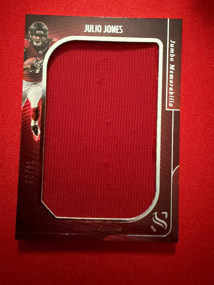 Julio Jones 2025 Panini Silhouette Jumbo Memorabilia /99 Base /49 2-Card Lot