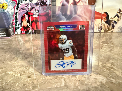 Ahmad Hardy 2026 Leaf Pro Set Metal Football 1989 Mini Auto Red 1/1