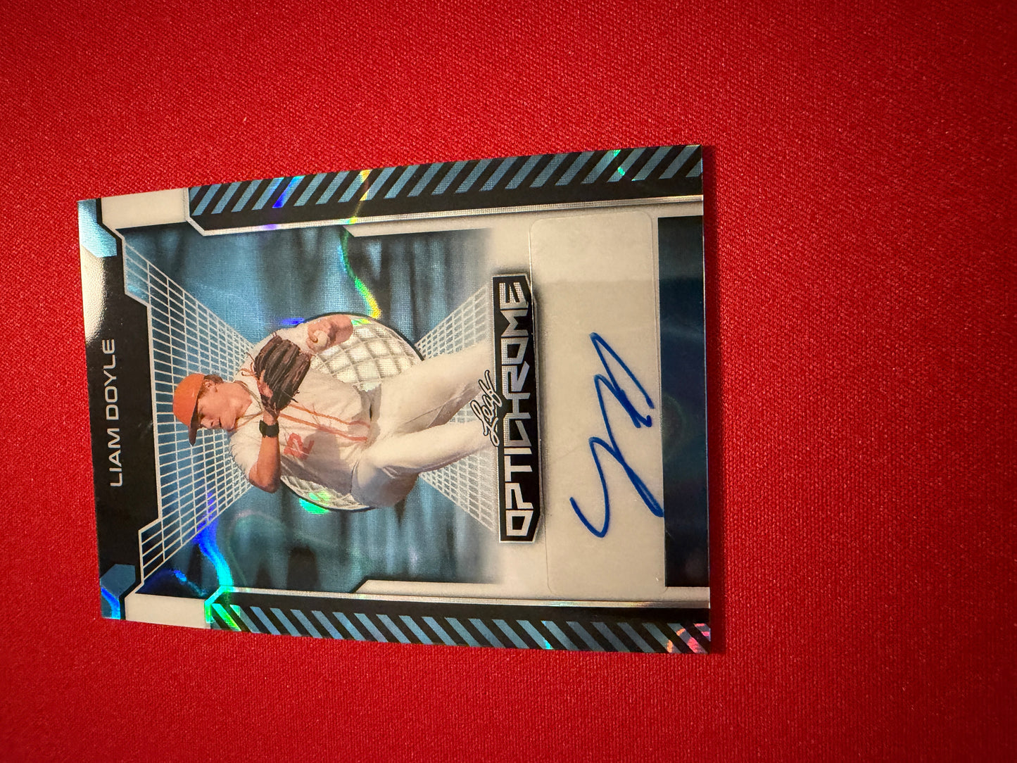 Liam Doyle 2025 Leaf Optichrome Baseball Base Auto Platinum /7