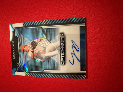 Liam Doyle 2025 Leaf Optichrome Baseball Base Auto Platinum /7