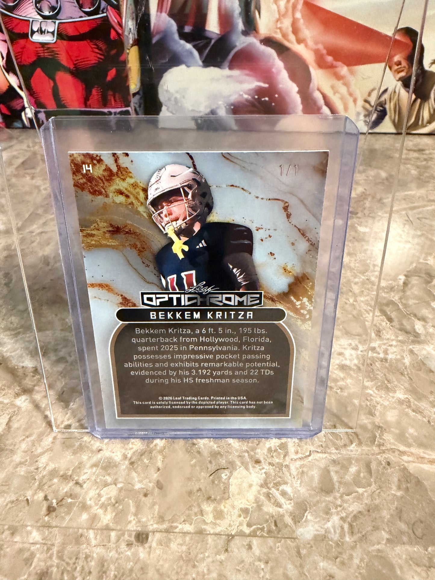 Bekkem Kritza 2026 Leaf Optichrome Snow Day Super Gold Prismatic 1/1