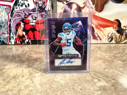 2026 Leaf Optichrome Kewan Lacy Raise The Bar Auto Purple Shimmer /7 Ole Miss